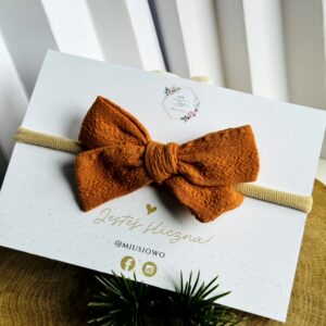 Opaska bezuciskowa haftowana – rdza